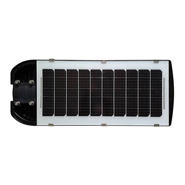 Lampa de iluminat stradal PNI SL130 300W, cu panou solar incorporat 20W, 6500K, 2900lm, 4 x acumulator 20Ah incorporat, senzor de miscare cu microunde