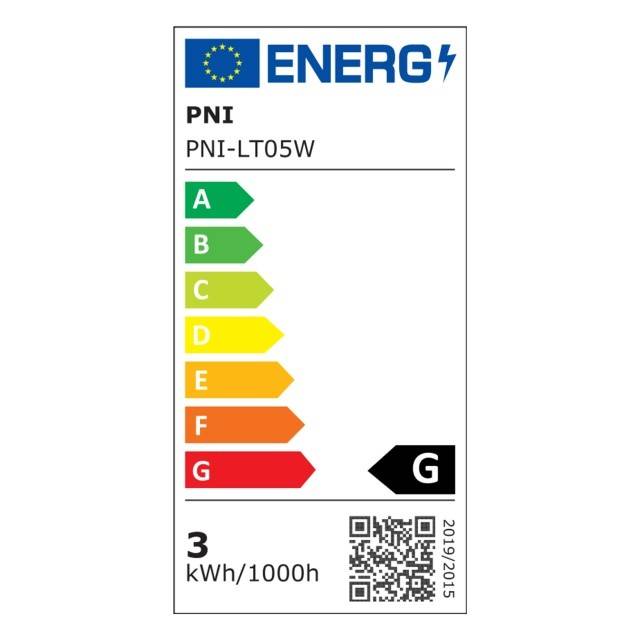 Lampa de masa PNI LT05W RGB 3W, cu acumulator, incarcare USB, culoare Alb