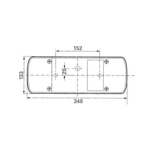 Lampa dreapta 5 functii 34x13 cm