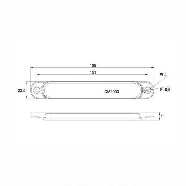 Lampa gabarit 168x23 cu LED 12-36V FRISTOM