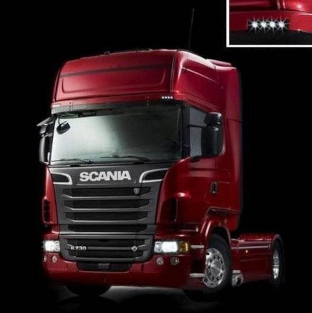 Lampa gabarit 180x45, LED, alba, cu mufa, Scania 4&R