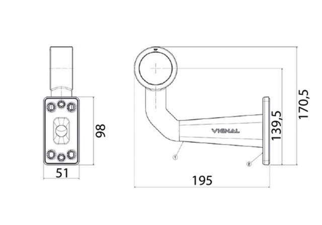 Lampa gabarit 2 culori VIGNAL