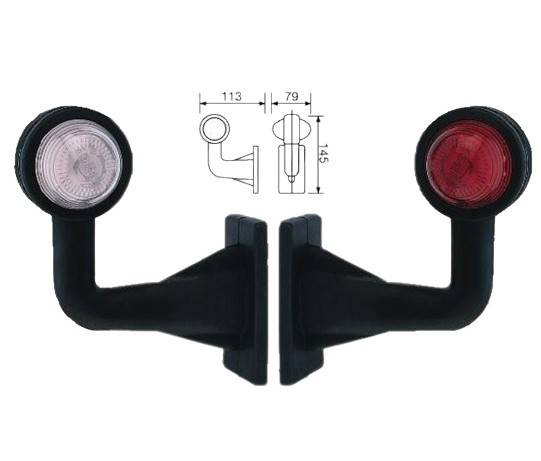 Lampa gabarit LED - DREAPTA - brat scurt