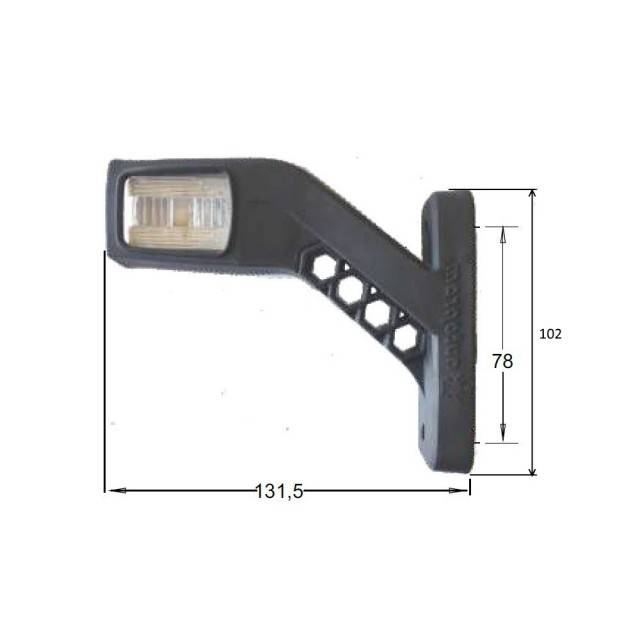 Lampa gabarit LED - DREAPTA - brat scurt