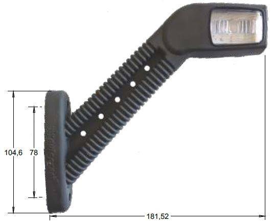Lampa gabarit LED - STANGA - brat lung