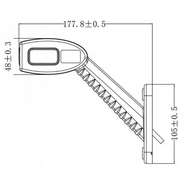 Lampa gabarit led 12/24V - KMR8 DREAPTA