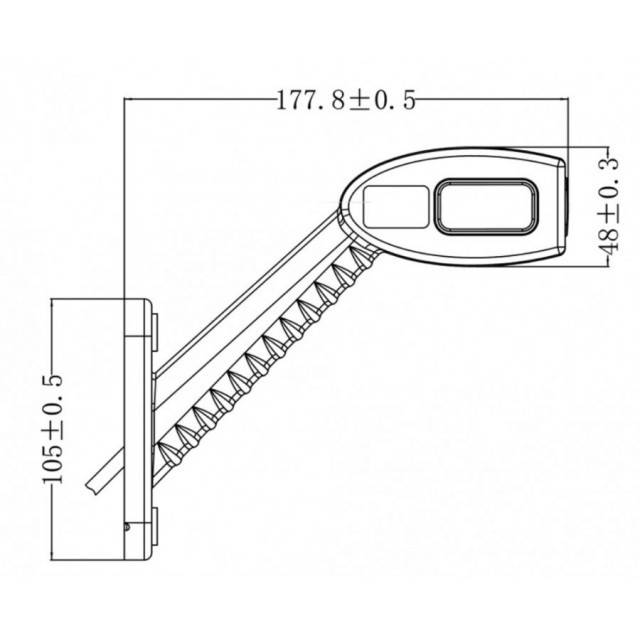 Lampa gabarit led 12/24V - KMR8 STANGA
