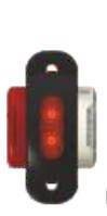 Lampa gabarit neon alb-rosu