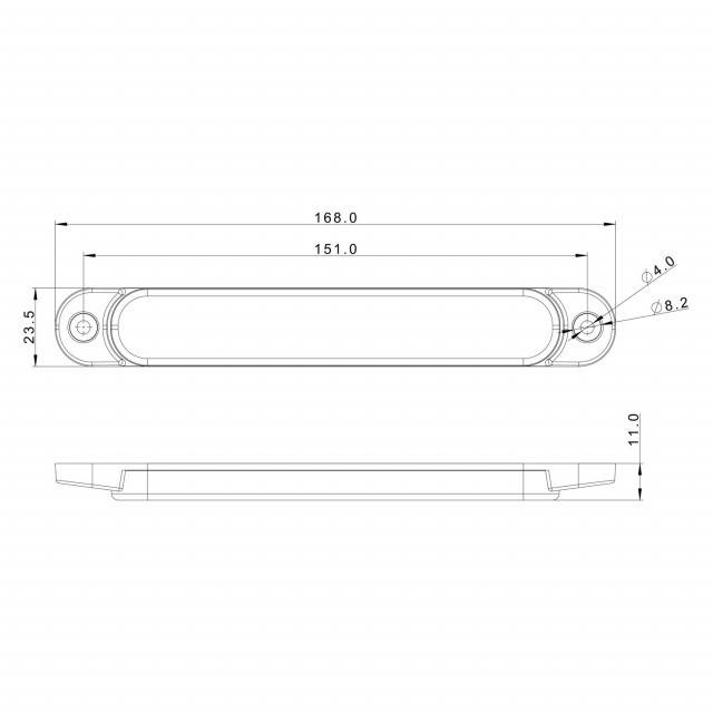 Lampa gabarit portocalie cu LED 12-36V FRISTOM