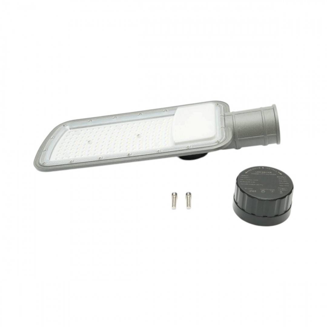 Lampa iluminat stradal LED 100W, 100-265V, 6500K, 12000lm cu prindere pe stalp 430x175x65mm IP65 Breckner Germany
