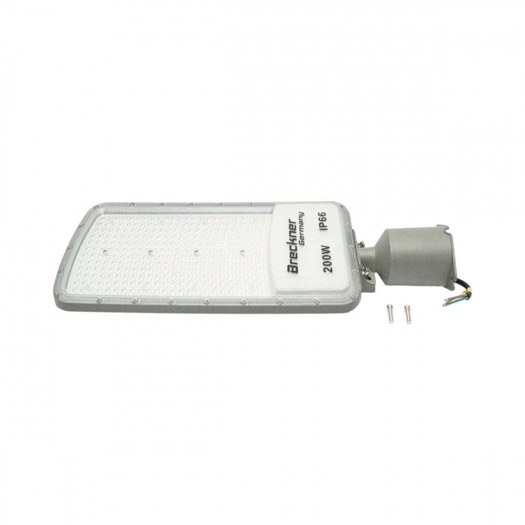 Lampa iluminat stradal LED 200W, 100-265V, 6500K, 22000lm cu prindere pe stalp 590x200x25mm IP66 Breckner Germany
