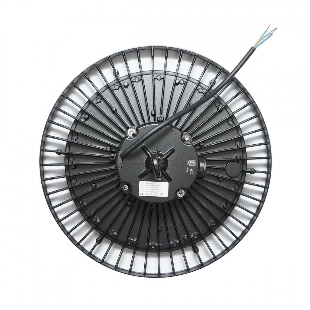Lampa industriala LED High-Bay 200W, 220V, 6000K, 30000lm pentru hale, depozite 380x140mm Breckner Germany