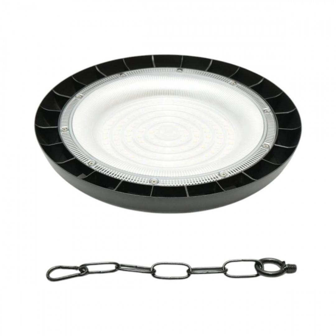Lampa industriala LED UFO High-Bay 100W, 100-265V, 6500K, 12000lm pentru hale, depozite 290x32mm IP65 Breckner Germany