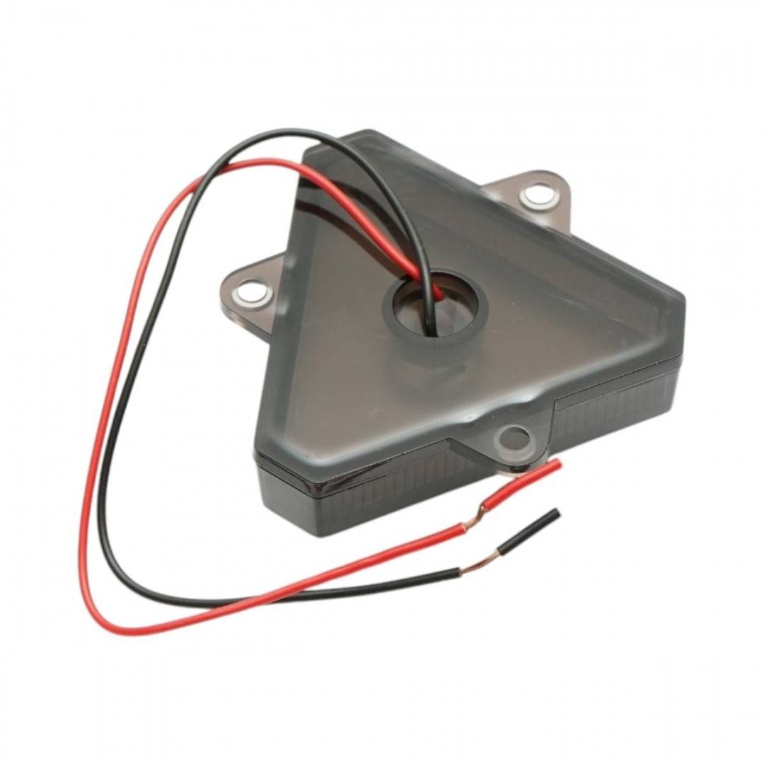 Lampa laterala LED triunghiulara 12-24V, galben fumuriu, 18 LED-uri 68x60mm Breckner Germany