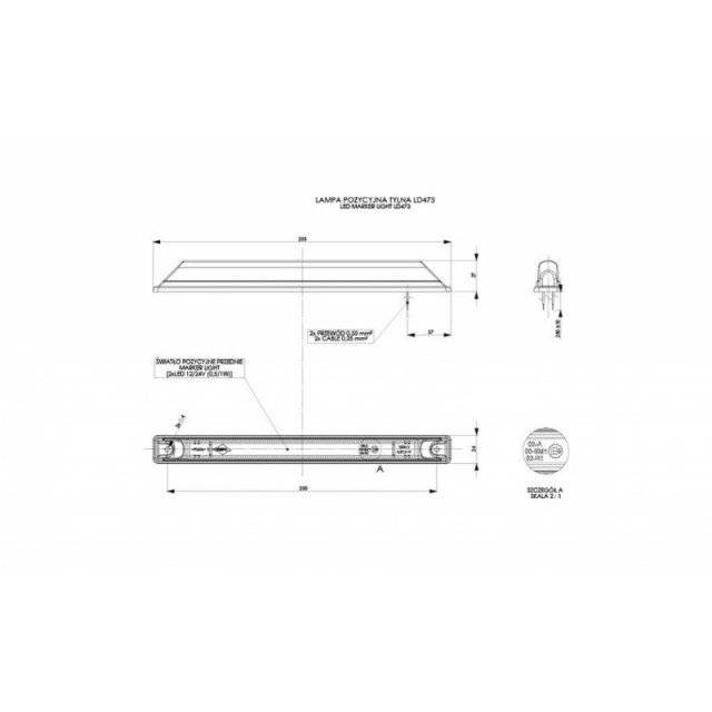 Lampa LED 12 / 24V - banda rosie