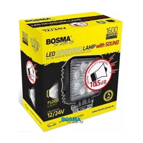 Lampa LED 60 Grade 12V/24V 1600 Lumen + avertizor masarier, Bosma