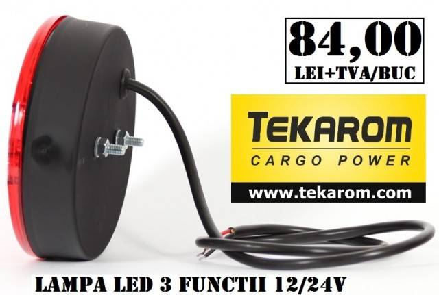LAMPA LED CAMION 3 FUNCTII (SLIM) 24V