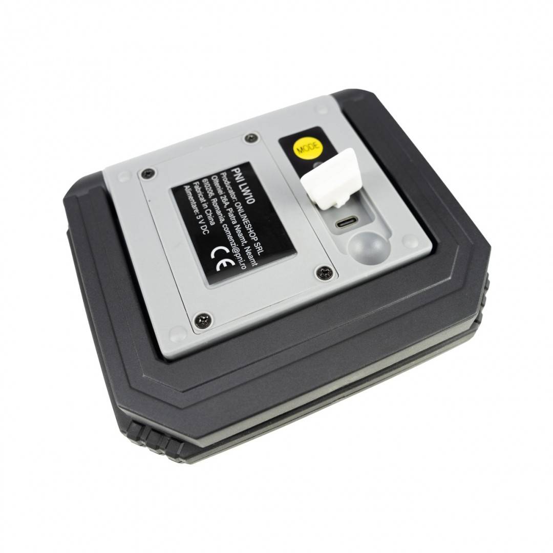 Lampa LED de lucru PNI LW10 10W, portabila, reincarcabila, cu acumulator 2 x 18650 4000mAh, 6500K, IP54, 700 lm, 2 niveluri luminozitate