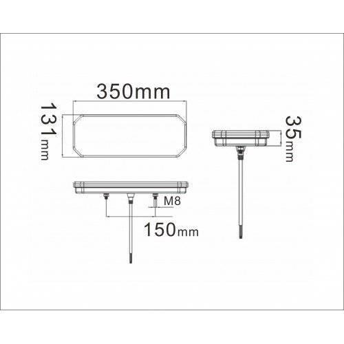 LAMPA LED DREAPTA SEMNALIZARE DINAMICA 6 FUNCTII