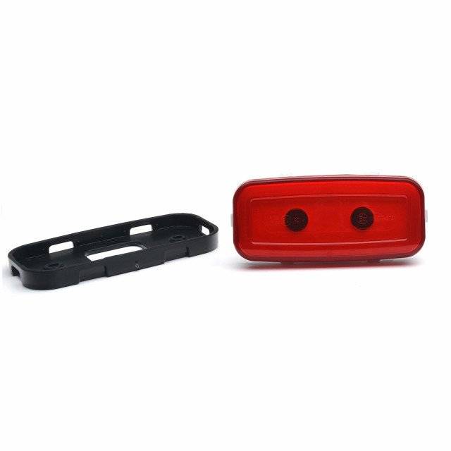 Lampa led dreptunghiulara rosie 11.5x5.5 cm