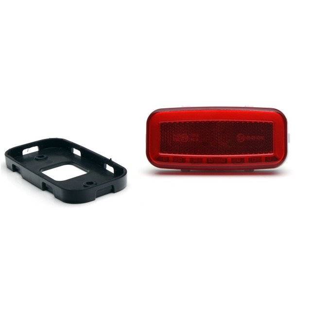 Lampa led dreptunghiulara rosie 12x5.5 cm