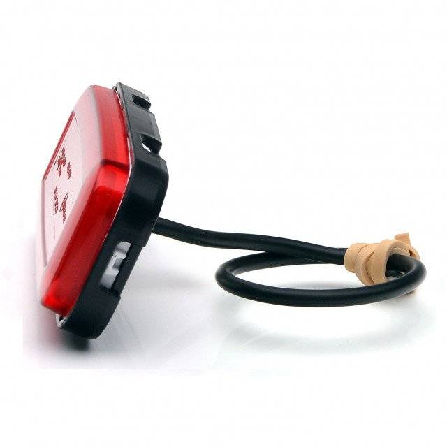 Lampa led dreptunghiulara rosie 12x5.5 cm
