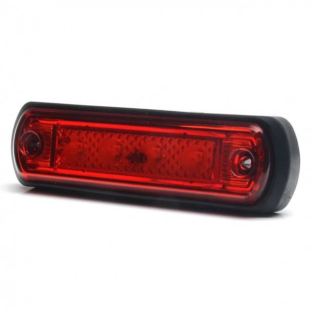 Lampa led dreptunghiulara rosie WAS 30x108.60 mm