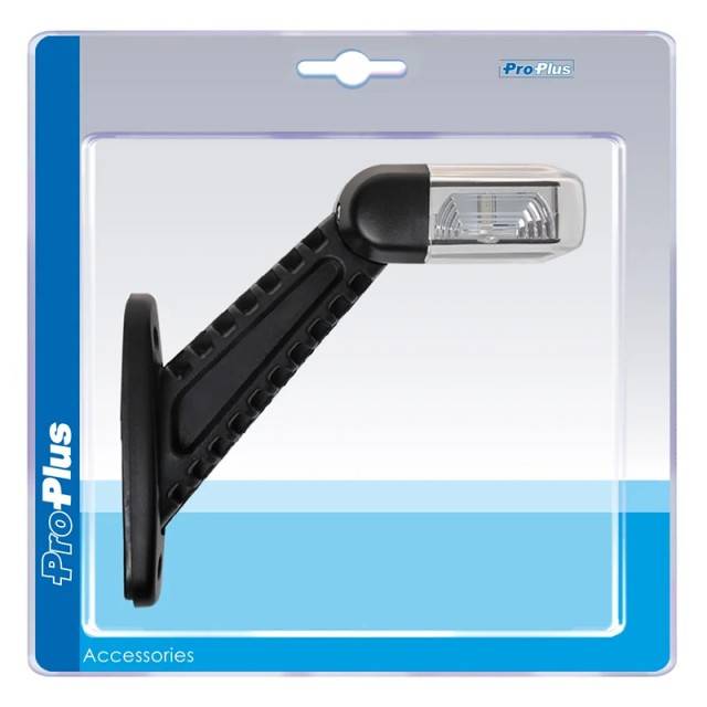 Lampa LED marcaj lateral cu suport DREAPTA rosu-alb 100MM