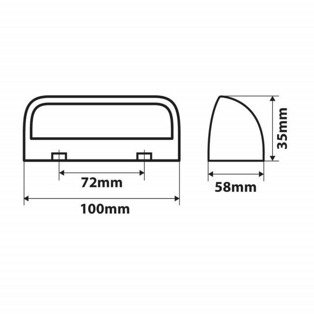 Lampa LED pentru placuta de inmatriculare 12/24V