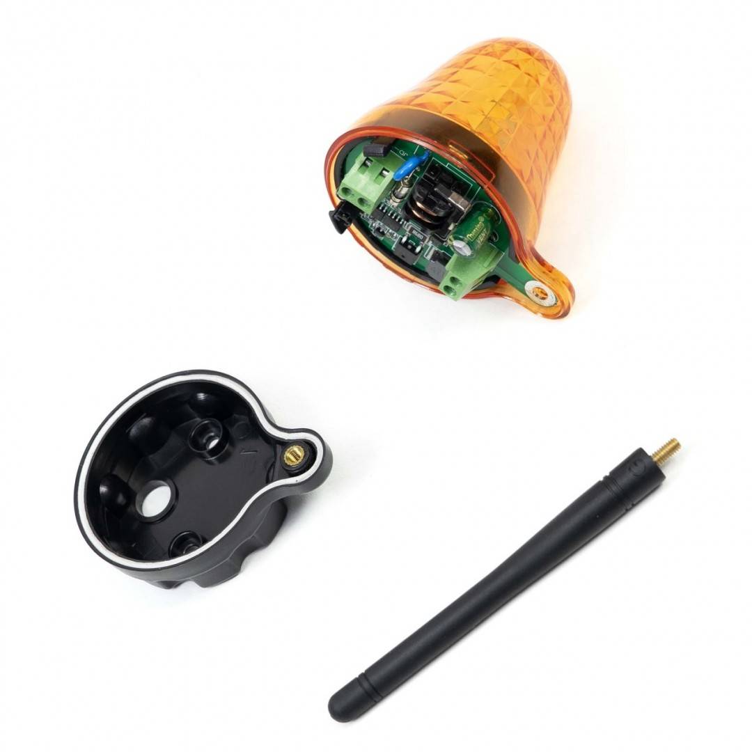 Lampa LED PNI LMP150 pentru semnalizare deschidere poarta, 12-265V, intermitenta, pentru porti autoportante, IP54