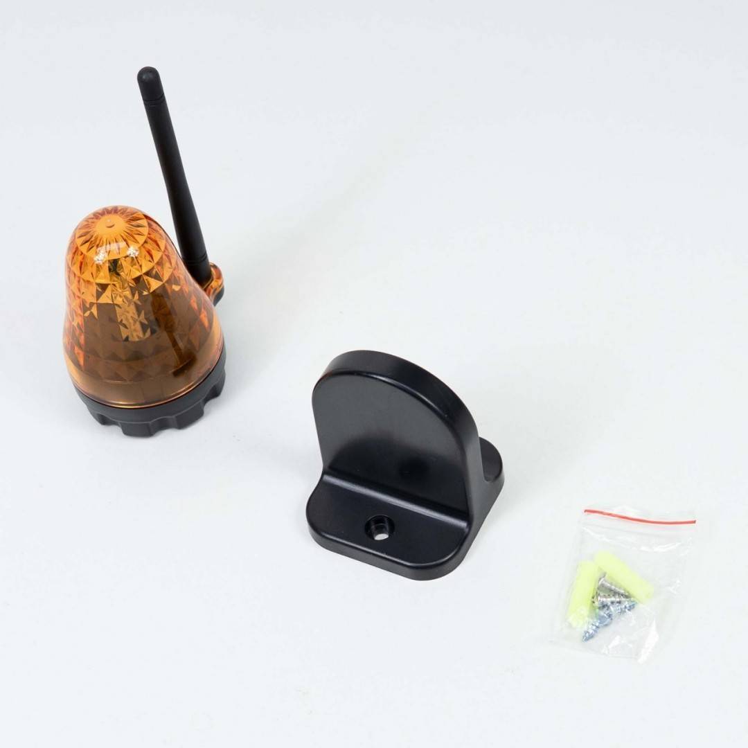 Lampa LED PNI LMP150 pentru semnalizare deschidere poarta, 12-265V, intermitenta, pentru porti autoportante, IP54