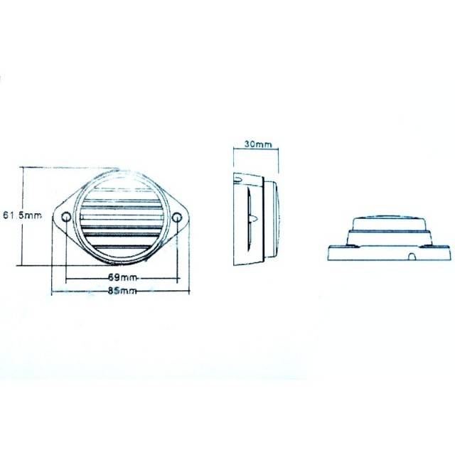Lampa Led rotunda rosie 12V