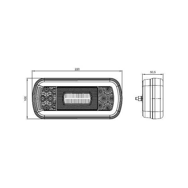 Lampa led stanga 6 functii FRISTOM