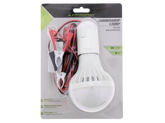 Lampa lucru LED cu clesti si intrerupator, 12V, 9W