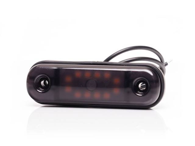 Lampa marcaj BLACK cu lumina alba 12 LEDURI 12/24V