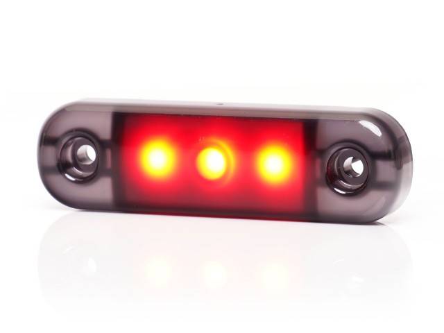 Lampa marcaj BLACK cu lumina rosie 3 LEDURI 12/24V