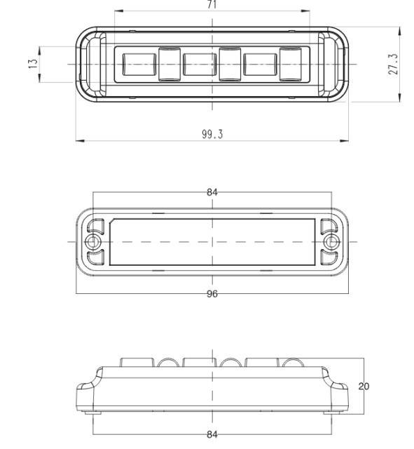 Lampa marcaj lateral 12/24V