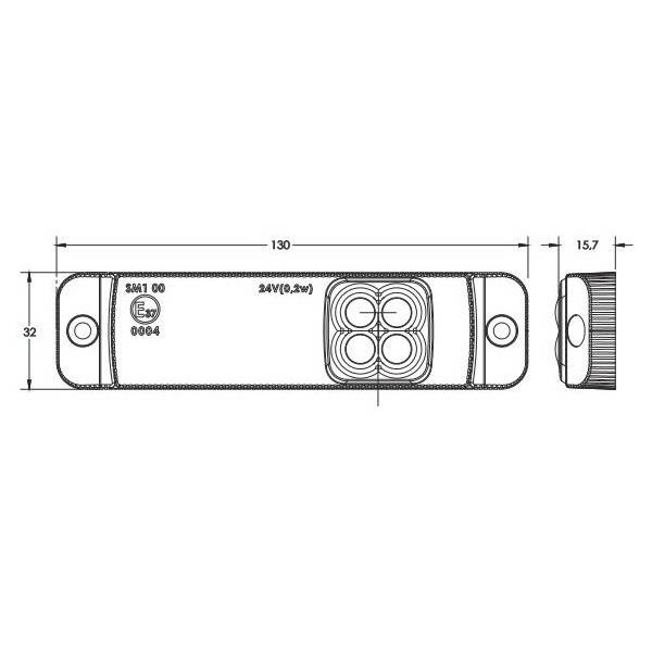 Lampa marcaj lateral 24V