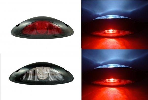 Lampa marcaj lateral alb-rosu LED