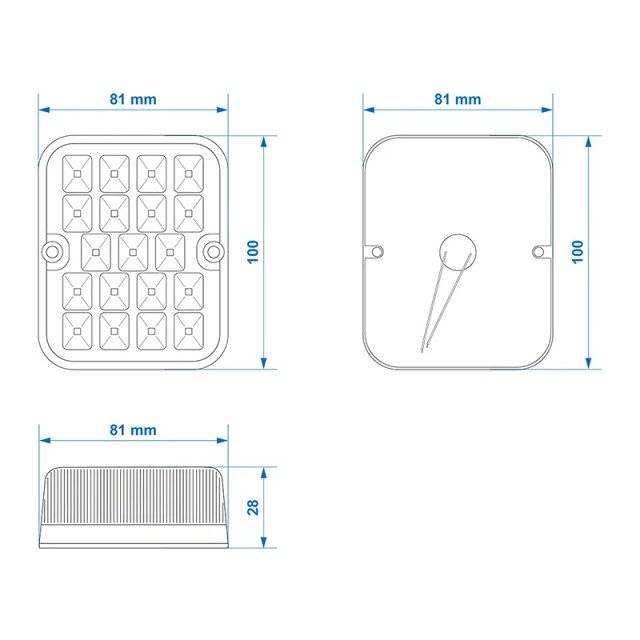 Lampa marsarier 19 Leduri 100x81mm