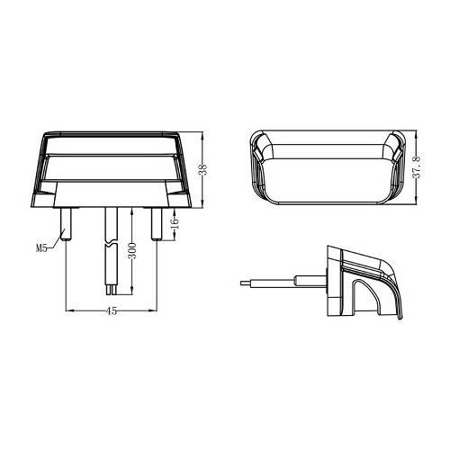 Lampa pentru placuta de inmatriculare
