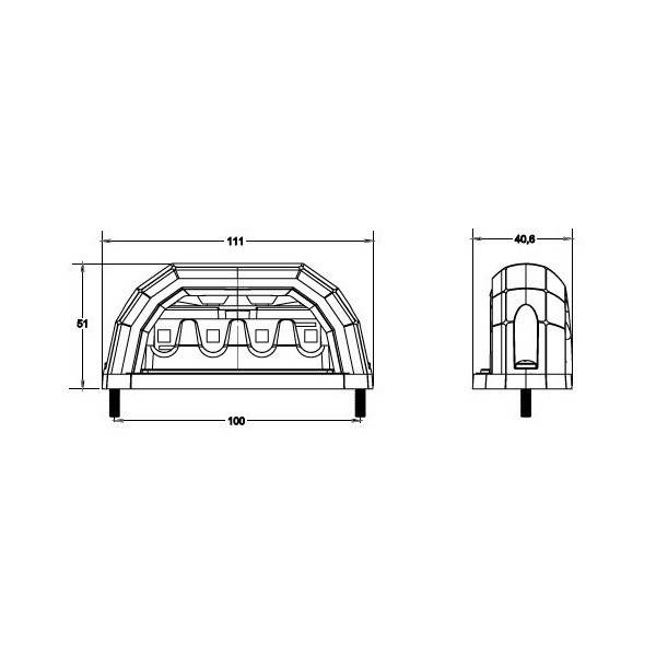 Lampa pentru placuta de inmatriculare cu led 24V