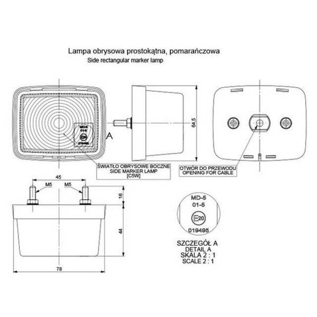 Lampa portocalie