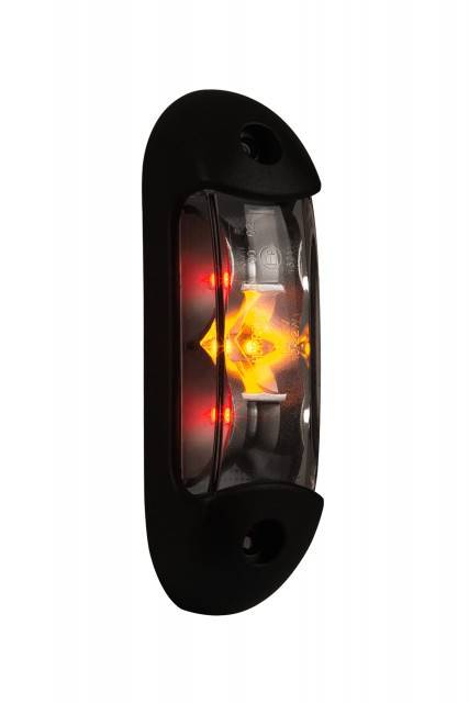 Lampa pozitie 12/24V portocaliu-rosu HORPOL