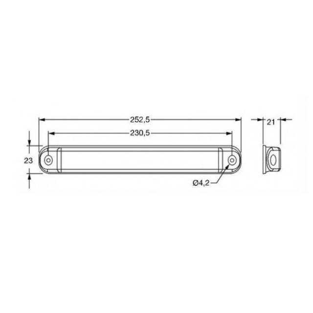 Lampa pozitie alba 18 leduri