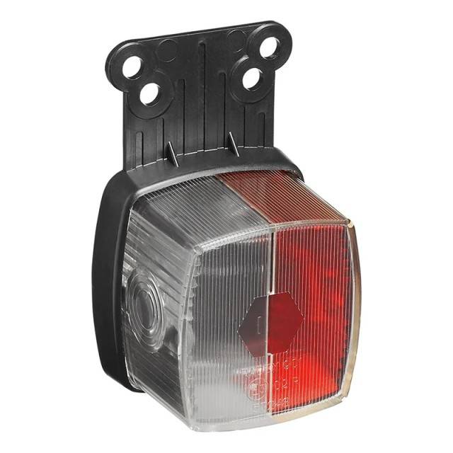 Lampa pozitie cu suport si reflector alb-rosu 66x62mm