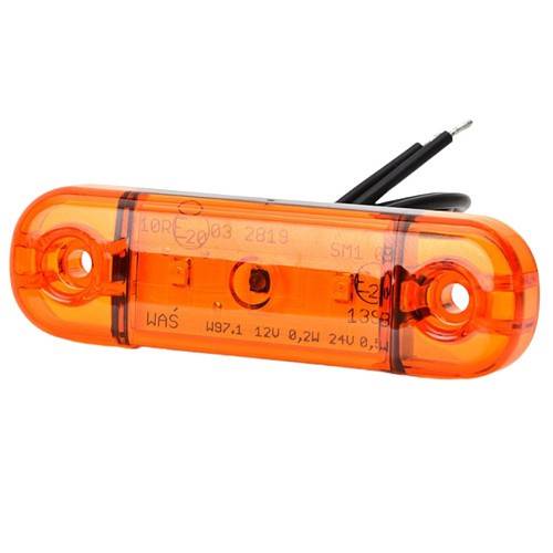 Lampa pozitie ovala portocalie 3 leduri