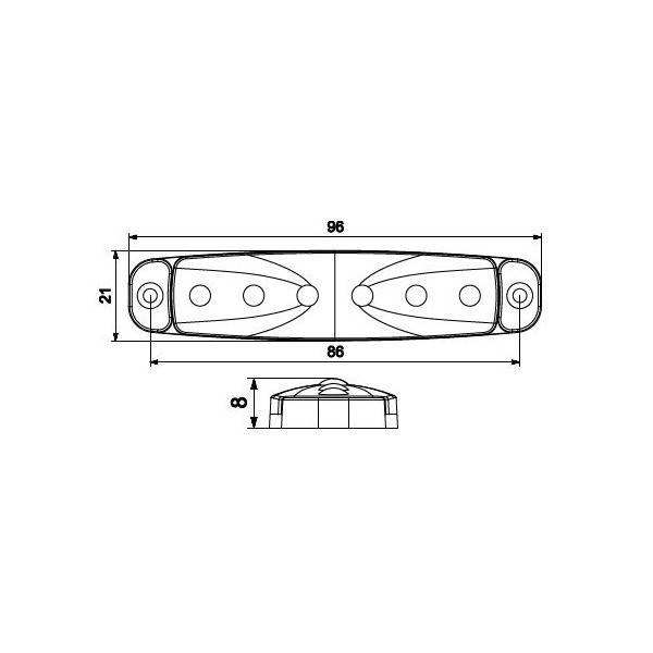 Lampa pozitie portocalie 6 leduri