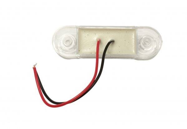 Lampa pozitie-strobo ovala alba 9 leduri 24V