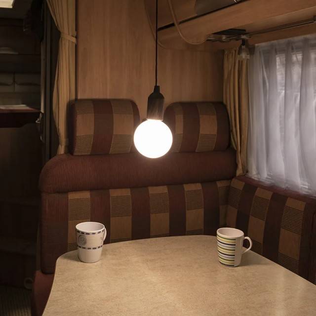 Lampa retro XL din lemn cu cablu 90cm